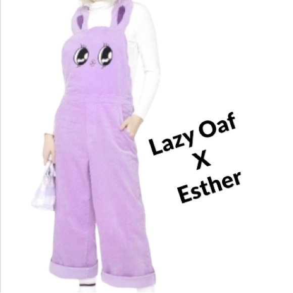 Lazy Oaf Pants - Lazy Oaf x Esther Bunny Overalls